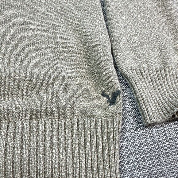 American Eagle Outfitters Sweater Mens XL Tall Athletic Fit Tan 1/4 Zip Button * - Picture 5 of 8